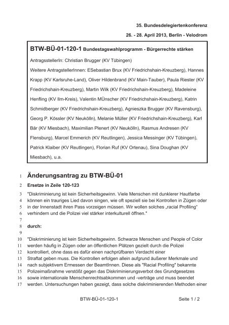 35. Ordentliche Bundesdelegiertenkonferenz 26.