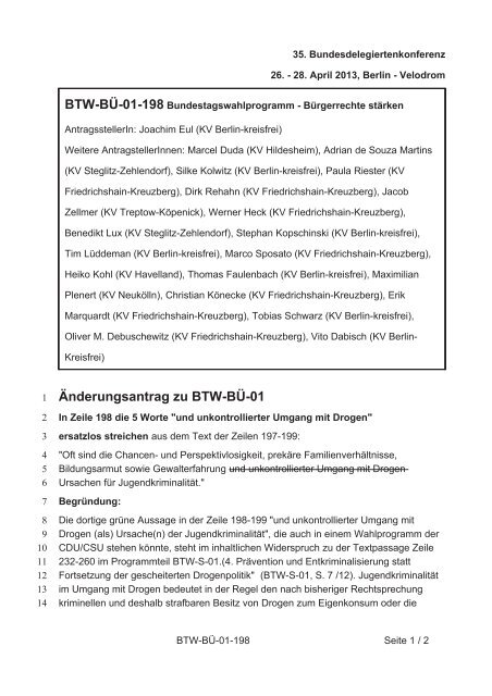 35. Ordentliche Bundesdelegiertenkonferenz 26.