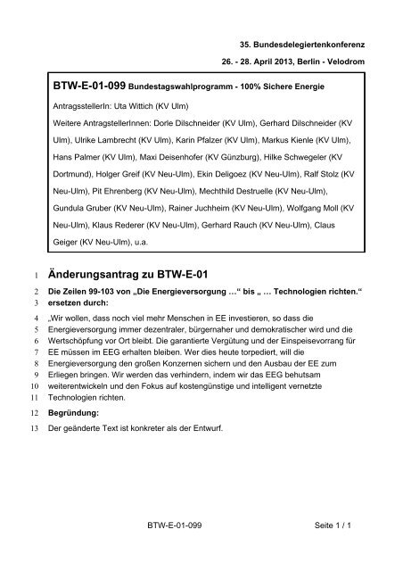 35. Ordentliche Bundesdelegiertenkonferenz 26.