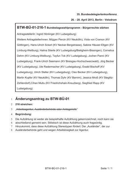 35. Ordentliche Bundesdelegiertenkonferenz 26.