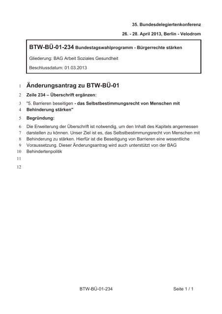 35. Ordentliche Bundesdelegiertenkonferenz 26.