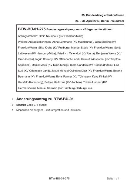 35. Ordentliche Bundesdelegiertenkonferenz 26.