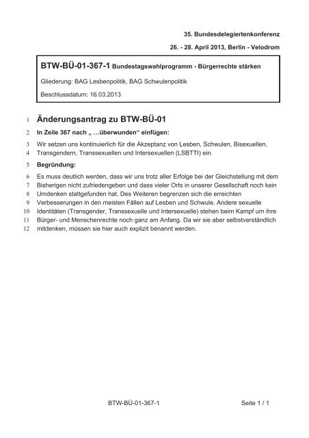 35. Ordentliche Bundesdelegiertenkonferenz 26.