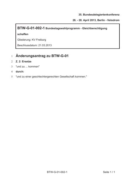 35. Ordentliche Bundesdelegiertenkonferenz 26.