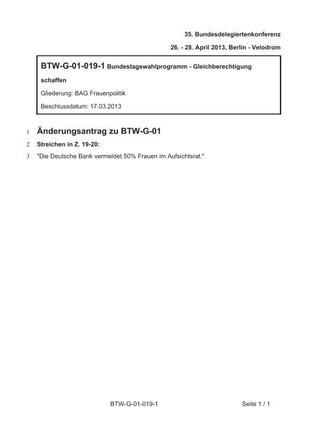 35. Ordentliche Bundesdelegiertenkonferenz 26.