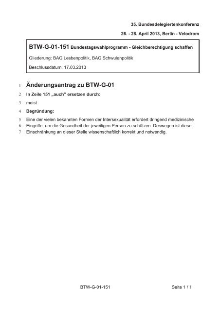 35. Ordentliche Bundesdelegiertenkonferenz 26.