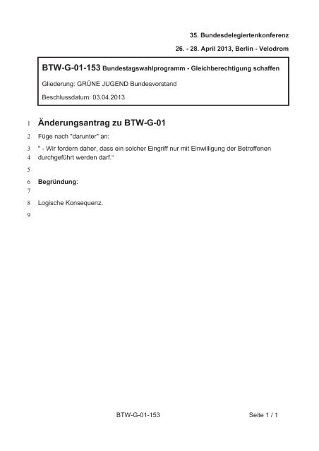 35. Ordentliche Bundesdelegiertenkonferenz 26.