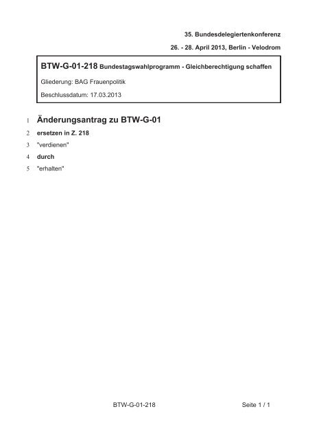 35. Ordentliche Bundesdelegiertenkonferenz 26.