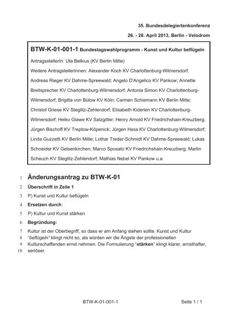 35. Ordentliche Bundesdelegiertenkonferenz 26.