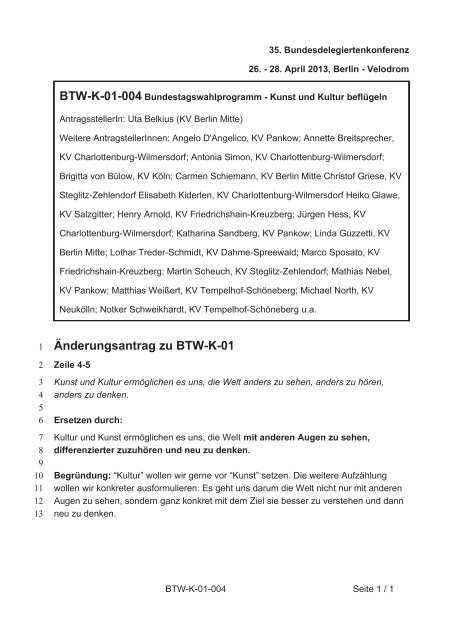 35. Ordentliche Bundesdelegiertenkonferenz 26.