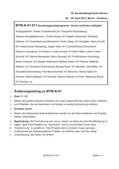 35. Ordentliche Bundesdelegiertenkonferenz 26.