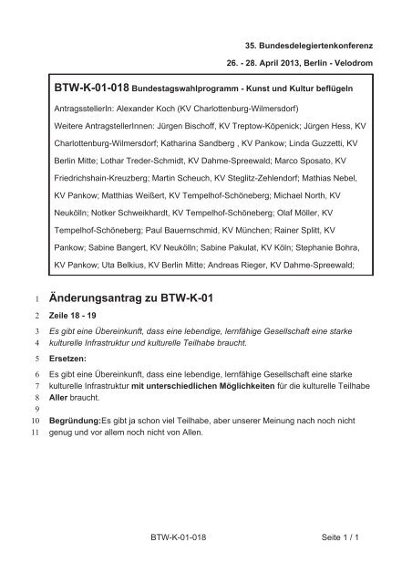 35. Ordentliche Bundesdelegiertenkonferenz 26.