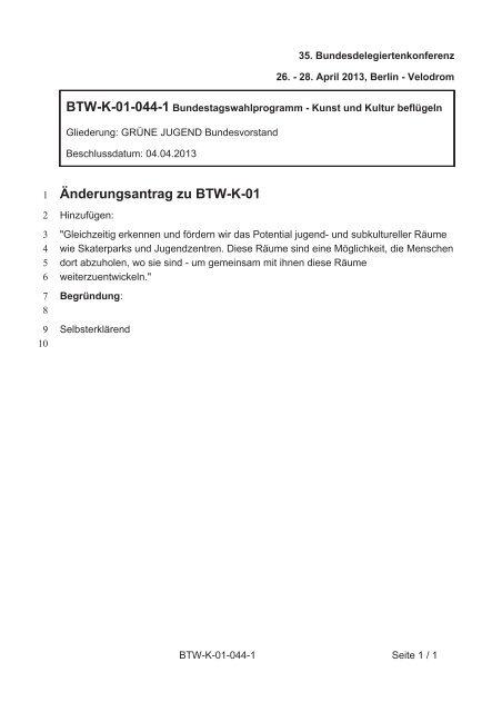 35. Ordentliche Bundesdelegiertenkonferenz 26.