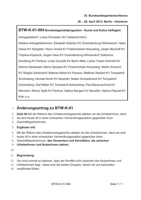 35. Ordentliche Bundesdelegiertenkonferenz 26.