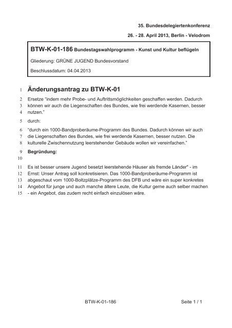 35. Ordentliche Bundesdelegiertenkonferenz 26.