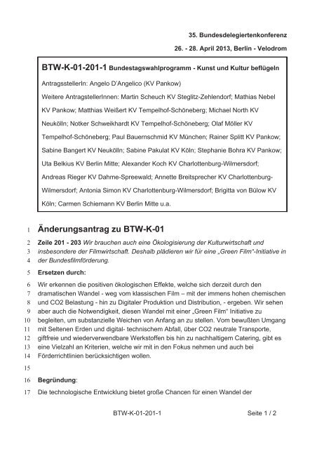 35. Ordentliche Bundesdelegiertenkonferenz 26.