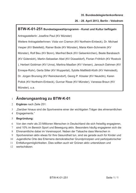 35. Ordentliche Bundesdelegiertenkonferenz 26.