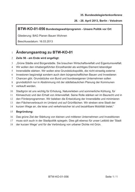 35. Ordentliche Bundesdelegiertenkonferenz 26.