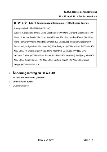 35. Ordentliche Bundesdelegiertenkonferenz 26.