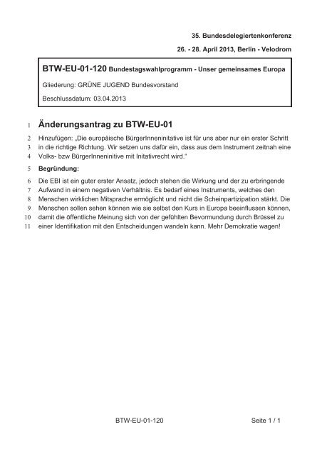 35. Ordentliche Bundesdelegiertenkonferenz 26.