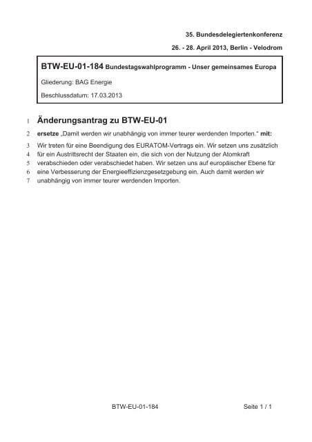 35. Ordentliche Bundesdelegiertenkonferenz 26.