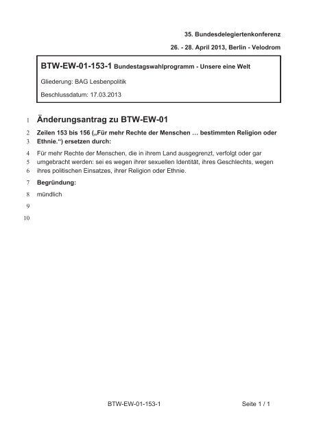 35. Ordentliche Bundesdelegiertenkonferenz 26.