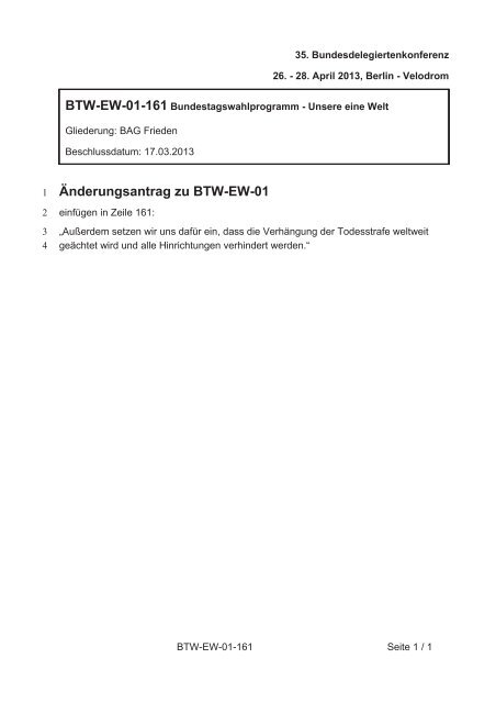 35. Ordentliche Bundesdelegiertenkonferenz 26.