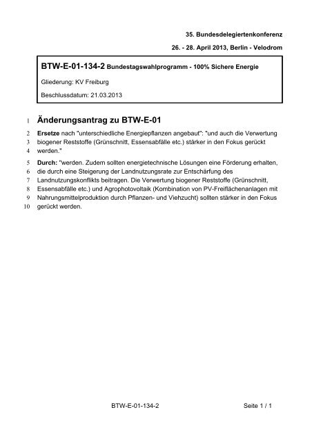 35. Ordentliche Bundesdelegiertenkonferenz 26.