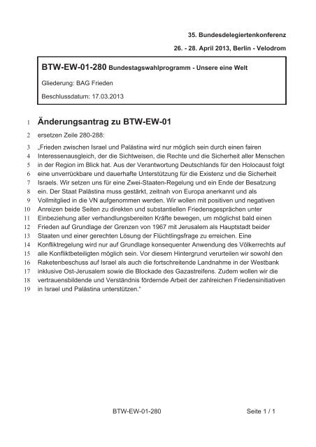 35. Ordentliche Bundesdelegiertenkonferenz 26.