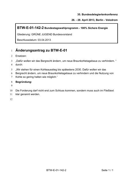 35. Ordentliche Bundesdelegiertenkonferenz 26.