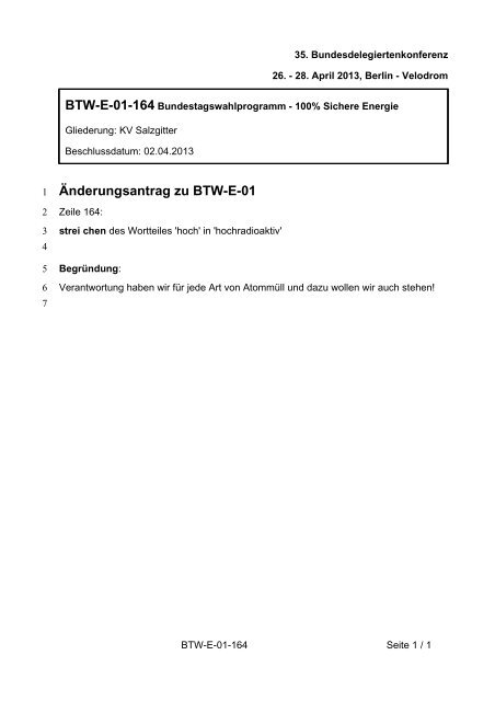 35. Ordentliche Bundesdelegiertenkonferenz 26.