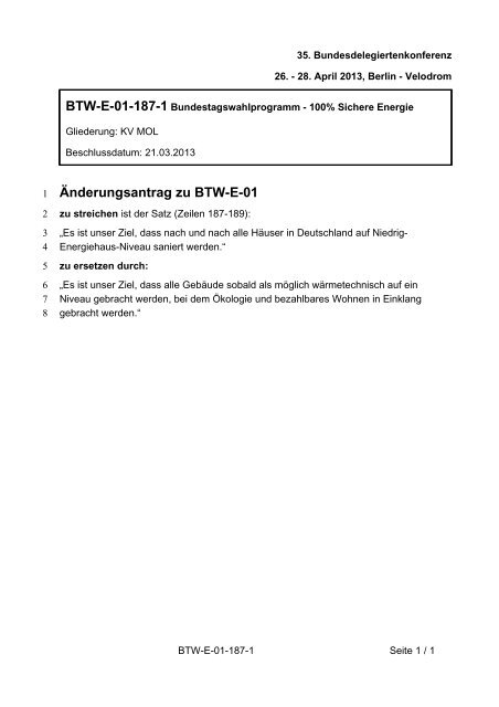 35. Ordentliche Bundesdelegiertenkonferenz 26.