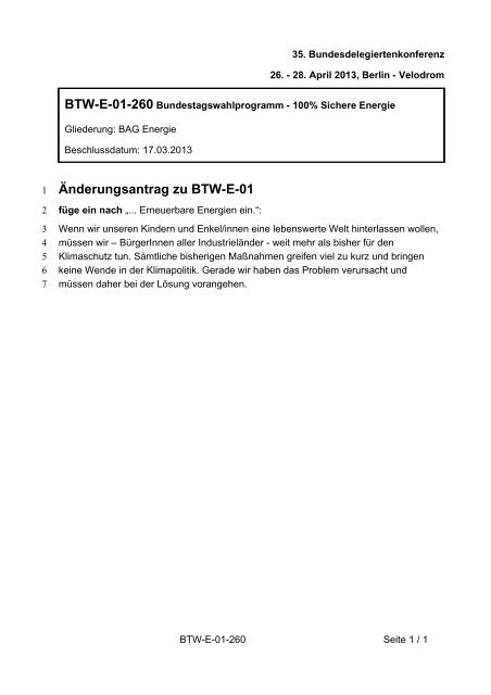 35. Ordentliche Bundesdelegiertenkonferenz 26.