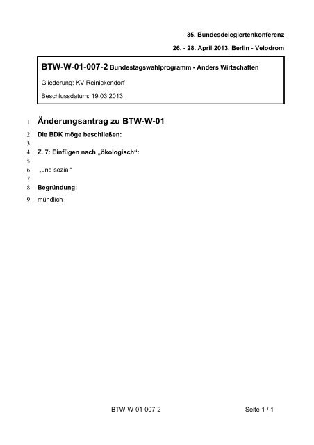 35. Ordentliche Bundesdelegiertenkonferenz 26.