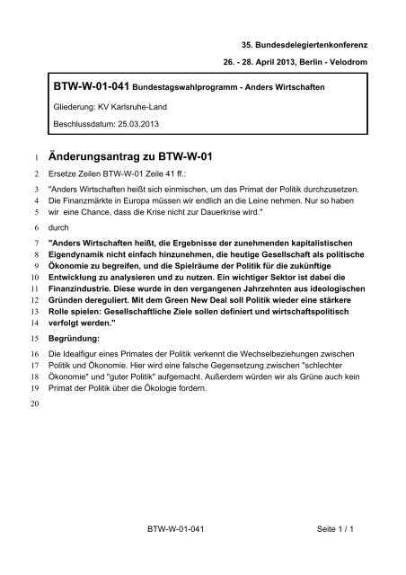 35. Ordentliche Bundesdelegiertenkonferenz 26.