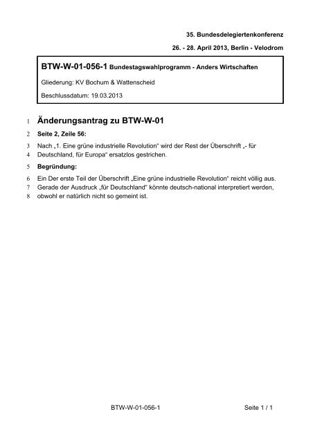 35. Ordentliche Bundesdelegiertenkonferenz 26.