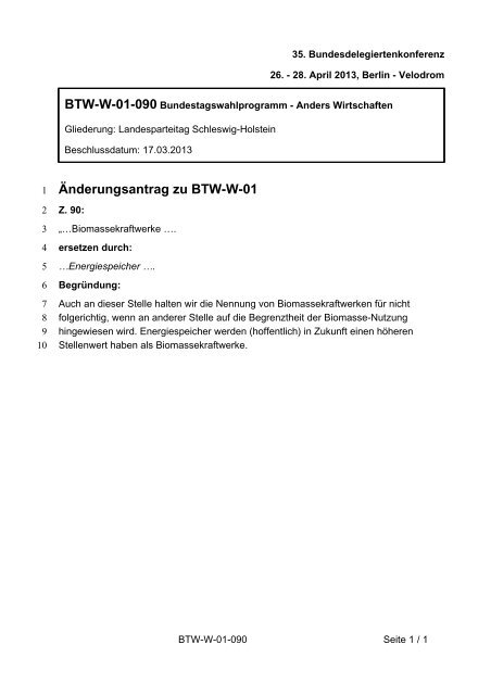 35. Ordentliche Bundesdelegiertenkonferenz 26.