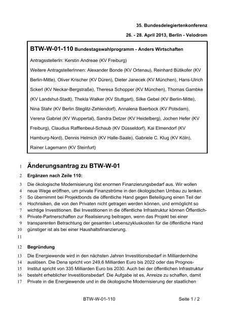 35. Ordentliche Bundesdelegiertenkonferenz 26.