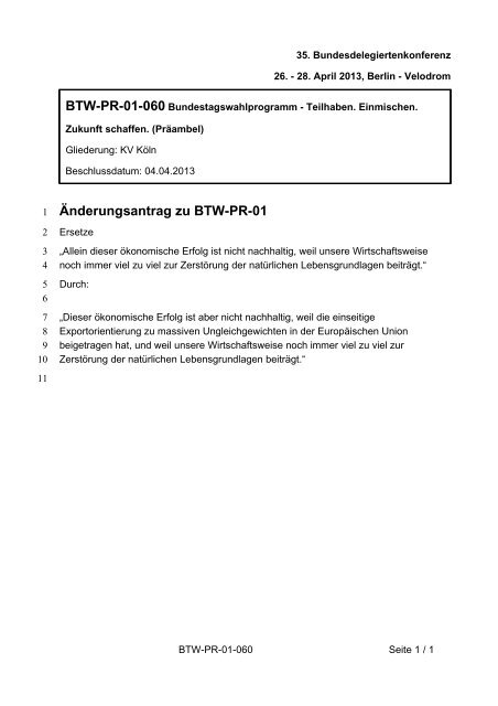 35. Ordentliche Bundesdelegiertenkonferenz 26.