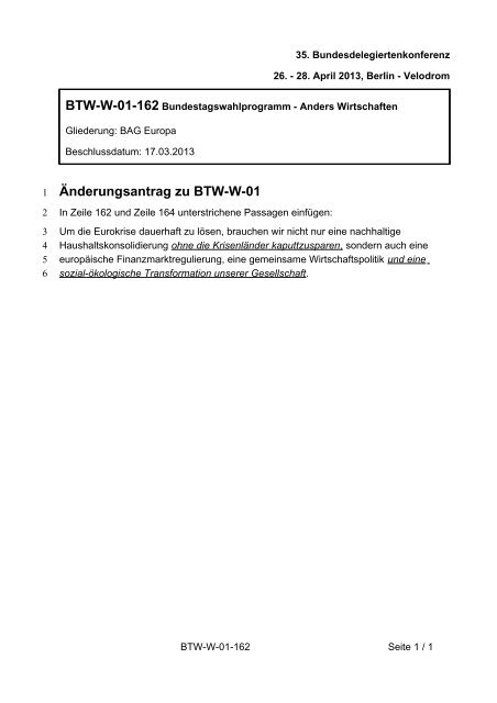 35. Ordentliche Bundesdelegiertenkonferenz 26.