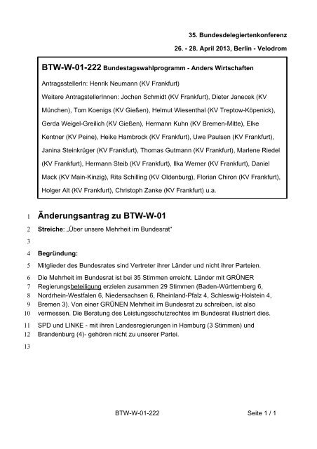 35. Ordentliche Bundesdelegiertenkonferenz 26.