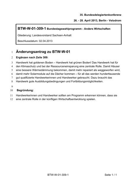 35. Ordentliche Bundesdelegiertenkonferenz 26.