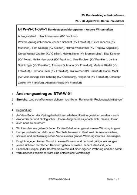 35. Ordentliche Bundesdelegiertenkonferenz 26.