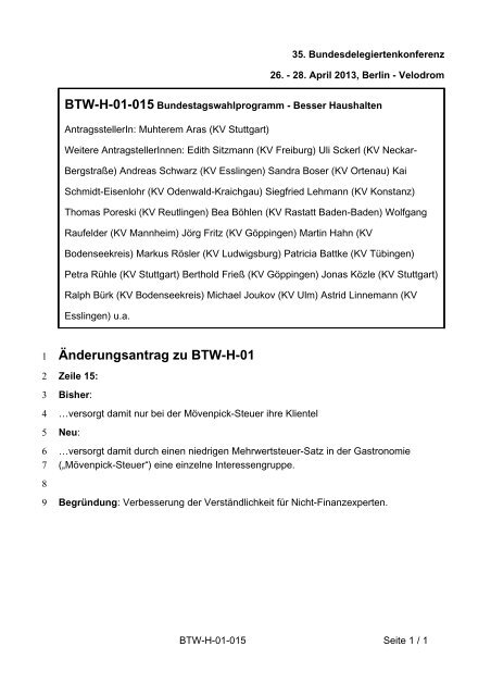 35. Ordentliche Bundesdelegiertenkonferenz 26.