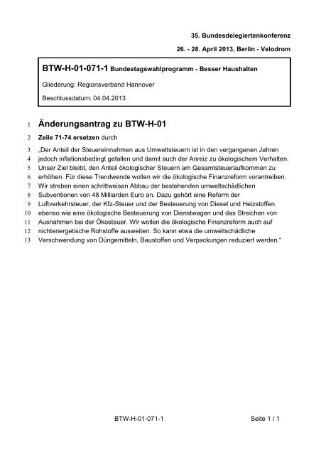 35. Ordentliche Bundesdelegiertenkonferenz 26.