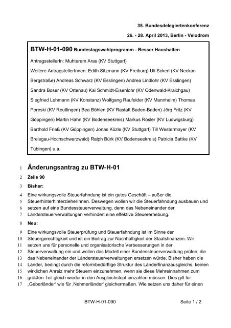 35. Ordentliche Bundesdelegiertenkonferenz 26.