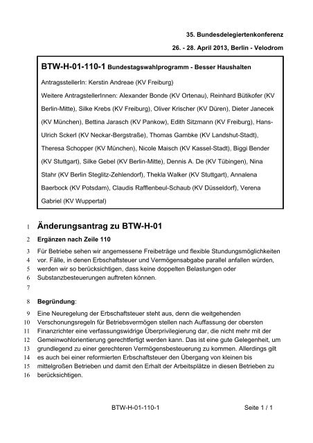 35. Ordentliche Bundesdelegiertenkonferenz 26.