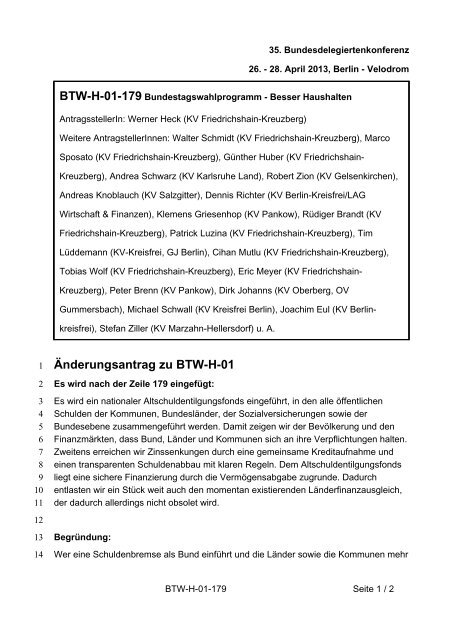 35. Ordentliche Bundesdelegiertenkonferenz 26.