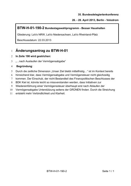 35. Ordentliche Bundesdelegiertenkonferenz 26.