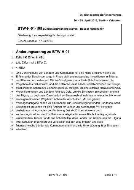35. Ordentliche Bundesdelegiertenkonferenz 26.